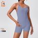 Women's Back Bodycon Yoga Suit Sporty Casual Hip Lifting One Piece_ecoleips.com
