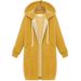 Women's Oversized Hooded Cardigan Mid-Length Brushed Fleece Loose Fit Autumn/Winter New Style Casual Outerwear_ecoleips.com