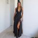 Summer Sexy V-Neck Halter Neck Women's Dress European American Style Tie Backless Polka Dot New 2025_ecoleips.com