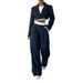 Women's Short Cropped Long Sleeved Straight Striped Set Autumn New Arrival European American Style_ecoleips.com