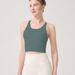 European And American Style Solid Color Strap Fitness Vest Cross Back Slim Fit Sports Bra Yoga Wear For Women_ecoleips.com