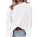 Women's Waffle Knit Top – Asymmetrical Shoulder Batwing Sleeve Blouse (Black/White/Silver/Red/Blue/Brown/Army Green/Olive) – S To Xxl_ecoleips.com