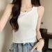 Modal Camisole Vest For Women, White Summer Thin Large Size Slim Fit Versatile Outerwear, Black Base Shirt_ecoleips.com
