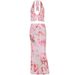 2025 Summer New Style Halter Neck Printed Sexy Vacation Casual Outfit For Women_ecoleips.com