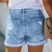Women's Clothing Women's Elastic Ripped Denim Shorts Super Hot Popular Fashion_ecoleips.com