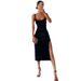 Women's Sexy Halter High Slit Bodycon Maxi Dress – Trendy Summer Gown 2026_ecoleips.com