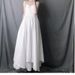 Retro Art Large Size White Dyed Halter Dress Asymmetrical Cotton Linen Vest Dress Travel Summer Commute Loose Waist Long Skirt_ecoleips.com