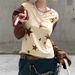 Harajuku Style Women's Long Sleeve T-Shirt Sparkling Star Print Contrasting Colors Versatile Flared Top Fashionable_ecoleips.com