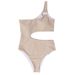 Women's Clothing Sexy Bicolor One-Piece Swimsuit Strapless Pure Color Swimming Costume Swimwear_ecoleips.com