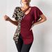 European American Cross-border And 2026 New Popular Leopard Print Asymmetrical Collar Butterfly Sleeve_ecoleips.com