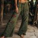Women's Clothing Women's Wide Leg Trousers Drawstring Waist Printed Fashionable For Formal & Casual For Women_ecoleips.com