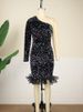 Women's Clothing one shoulder evening dress designer elegant colorful sequin dress party dress_ecoleips.com