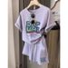 Fruit Green Short Sleeved Shorts Suit For Women New Style Fashionable Hot Selling Summer Leisure Sports Two Piece Suit_ecoleips.com