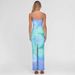 European And American Style 2025 Summer New Sexy Fashion Gradient Print Strap Slim-fit Bodycon Dress For Women_ecoleips.com