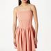 WG217 European And American Cross-border Summer New Sweet, Fashionable, Sexy Dress, Solid Color Zipper Strapless_ecoleips.com