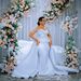 2026 New Style Cross Border Bridal Gown Mermaid Tail Slimming High Waisted Long Train Heavy Duty Women's Wedding Party Wear Suitable for Performances_ecoleips.com