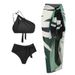 Bohemian Style Holiday New Suit Swimsuit Women Gem Jewelry Bikini Wrap Skirt Three Piece Suit European And American_ecoleips.com