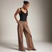 Summer Women's Slim Fit Ruffled Neck Vest Metal Buckle Style Top Sleeveless Side Pleats_ecoleips.com