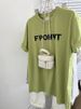 Women's Relaxed Fit Short Sleeve T-Shirt Mustard Green round Neck Casual Top for Petite And Regular Sizes Soft Summer Essential Lazy Style_ecoleips.com