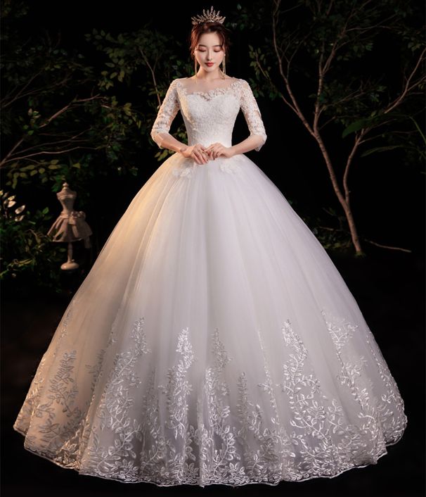 off the Shoulder French Style Wedding Dress Elegant Slimming 2025 New Style Cross Border D30 Wholesale Women's Clothing Party Wear_ecoleips.com