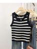 Striped Knit Vest Women 2026 Summer New Style, Designed For Layering Or Wearing Alone, Unique Design, Sleeveless Top_ecoleips.com