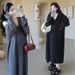 Autumn New Korean Fashion Lace Patchwork V-neck Tank Two-piece Set Maternity Dress_ecoleips.com