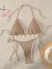 Women's Clothing Halter Neck Solid Color Bikini Set – Sexy & Minimalist Two-Piece Swimsuit For Women_ecoleips.com