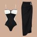 Women's Clothing Printed Fashion Design Hot Spring Swimsuit One Piece Two Piece Suit_ecoleips.com