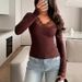 Women's Long Sleeved Base Shirt Top Lace Patchwork V Neck European American Style Sweet Fresh Autumn Clothing_ecoleips.com