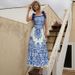 Women’s Clothing Swimsuit New Bow Tie Blue Ethnic Style Printed One Piece Swimsuit Suit_ecoleips.com
