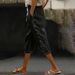 Women's Clothing Summer Women's Elastic Waist Capri Pants Casual Breathable Comfortable Style For Formal & Casual For Women_ecoleips.com