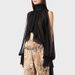 K New Women's Sweet, Fresh, Casual Irregular Stand Up Collar Loose Solid Color Hanging Neck Shirt_ecoleips.com