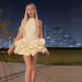 Ballet Style Halter Neck Sleeveless Stand Collar Waist Cinched Ruffled Puffy Dress Womens Summer Casual Party Dress_ecoleips.com