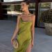 Elegant Solid Color Spliced Tie-Waist Long Maxi Dress With Adjustable Straps - Flattering A-Line Silhouette For Women_ecoleips.com