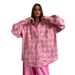 Women's Clothing Shirt Fashion Loose Plaid Retro Old Tattered Style Long Sleeved Shirt_ecoleips.com