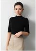Aria Basics Aria Basics Winter German Yangzi Yarn Island Fine Seamless 100% Early Autumn Half Turtleneck Base Shirt High-end Feel Mid-sleeve_ecoleips.com
