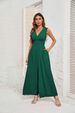 Women's Clothing High Waist Wide Leg Pants Fashion Street Style Polyester No Sleeve Jumpsuit_ecoleips.com