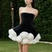 Women's Clothing Spring New Dress Princess Style Elegant Fresh Sweet Tube Top Three Dimensional Flower Dress Short Skirt_ecoleips.com