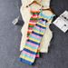 Chic Elastic Sexy Wrap Hips Maxi Long Dress Women Y2K Rainbow Knitted Bodycon Summer Dress Streetwear Ladies Outfits Sundress_ecoleips.com