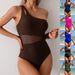Women's Clothing Sexy One Shoulder Bikini Sports Swimsuit_ecoleips.com