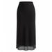 New Women's Side Slit Mesh Skirt Elastic Waist Bodycon Style In Stock Clothing Style_ecoleips.com
