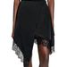 European And American Cross-border 2026 New Lace Spliced Snowflake Silk Slim-fit A-line Irregular Skirt_ecoleips.com