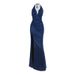 Yj24311 Summer New Sexy Split Skirt Fashion Style V-Neck Hanging Neck Fine Flash Dress For Women_ecoleips.com
