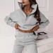 Women's Clothing Stylish & Comfortable Stand Collar Hoodie & Pants Set For Women - Casual & Office Wear (Dark Brown, Pink, Gray, Black) - XS/S/M/L/XL_ecoleips.com