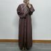F399 Middle East Dubai Women's Clothing Elegant Beaded Zipper Bat Sleeve Cardigan Robe In Stock Ethnic Style Embroidery_ecoleips.com