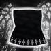 Subculture American Retro Hot Girl Rhinestone Strapless Tank Top Harajuku Gothic Short Fitted Women's Clothing/Tops_ecoleips.com