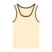 2025 Spring Summer Women's Camisole New Color Block Patchwork Inner Vest Slim Fit Slimming Student Base Shirt_ecoleips.com