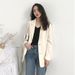 Women's Korean Style Loose Fit Suit Jacket Spring Autumn Trendy INS Street Style Little Blazer Top_ecoleips.com