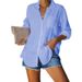 Women's Clothing Women's Solid Color Plus Size Casual Loose Breasted Shirt Style Clothing For Women For Formal & Casual For Women_ecoleips.com