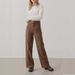 Cross-border Ins American Retro Brown Reverse-wear Patchwork Jeans, Stylish High-waisted Straight Wide-leg Loose Long_ecoleips.com